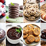 8 Diabetes-Friendly Desserts That Actually Taste Like the Real Thing Collage of eight diabetes-friendly dessert ideas, including berry yogurt, chocolate-covered cookies, chocolate chip cookies, apple crisp, chocolate pudding, a chocolate mug cake, peanut butter cookies, and a layered chocolate cake.