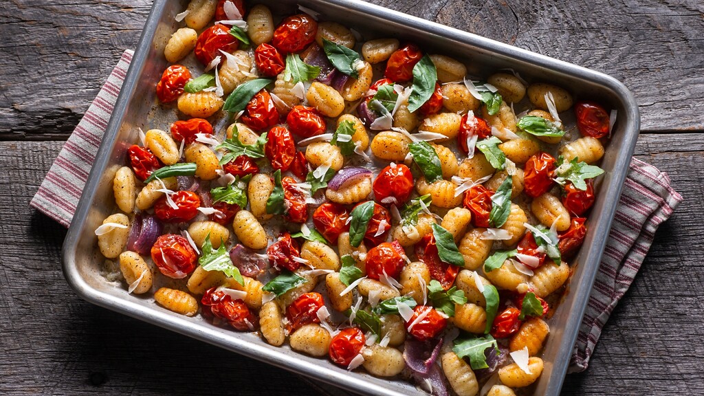 A metal baking sheet