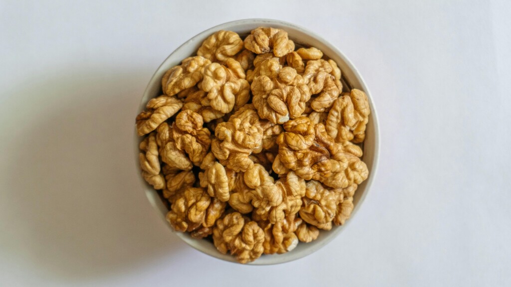 Bowl of walnuts.