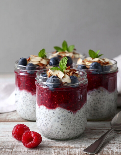 Cardamom Berry & Chia Yogurt Parfaits - farmhouse