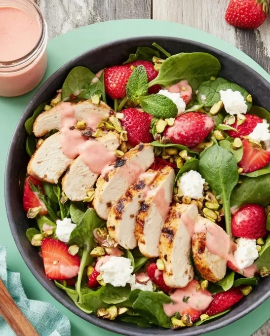 Strawberry Balsamic Glazed Chicken Salad Recipe