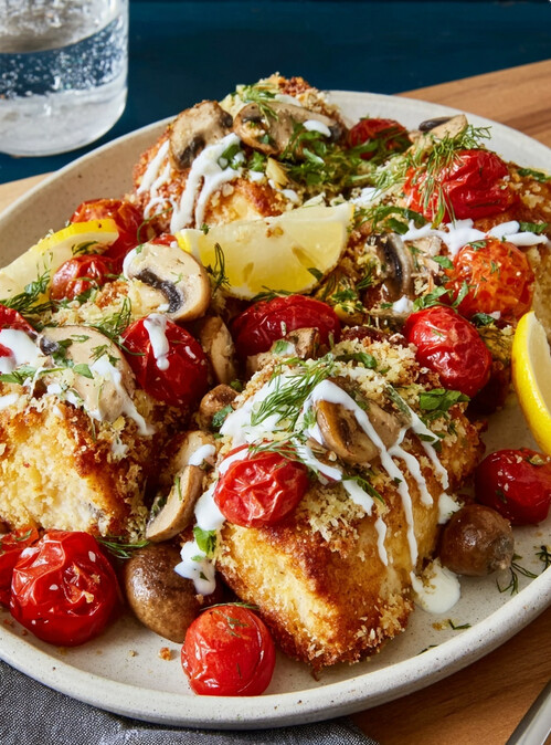 Crispy Lemon Herb Chicken Sheet Pan Dinner — crisp