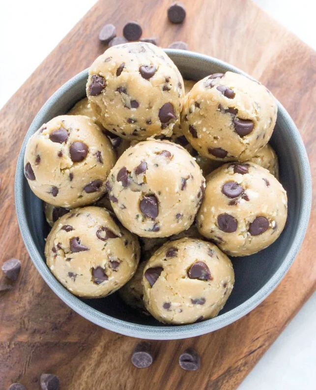 One-Bowl Edible Chocolate Chip Cookie Dough Bites Recipe