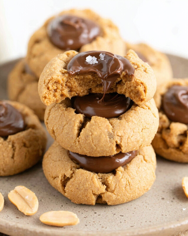 Keto Peanut Butter Thumbprint Cookies