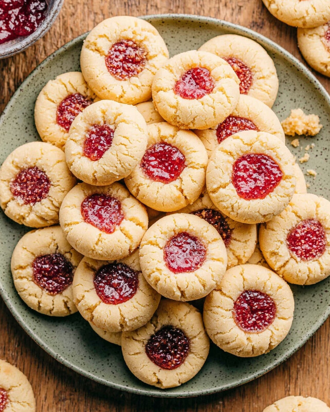 Almond flour thumbprint cookies