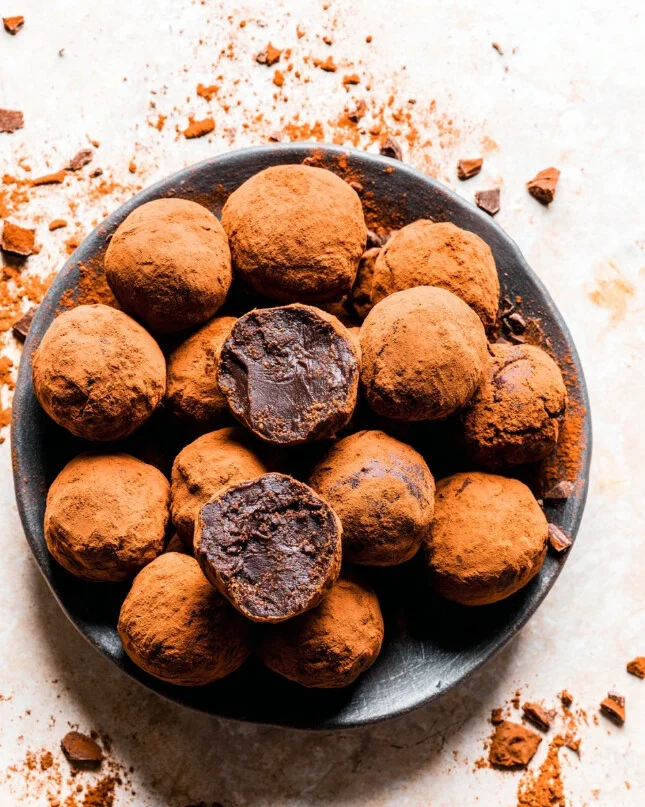 Velvety 3-Ingredient Dark Chocolate Truffles Recipe