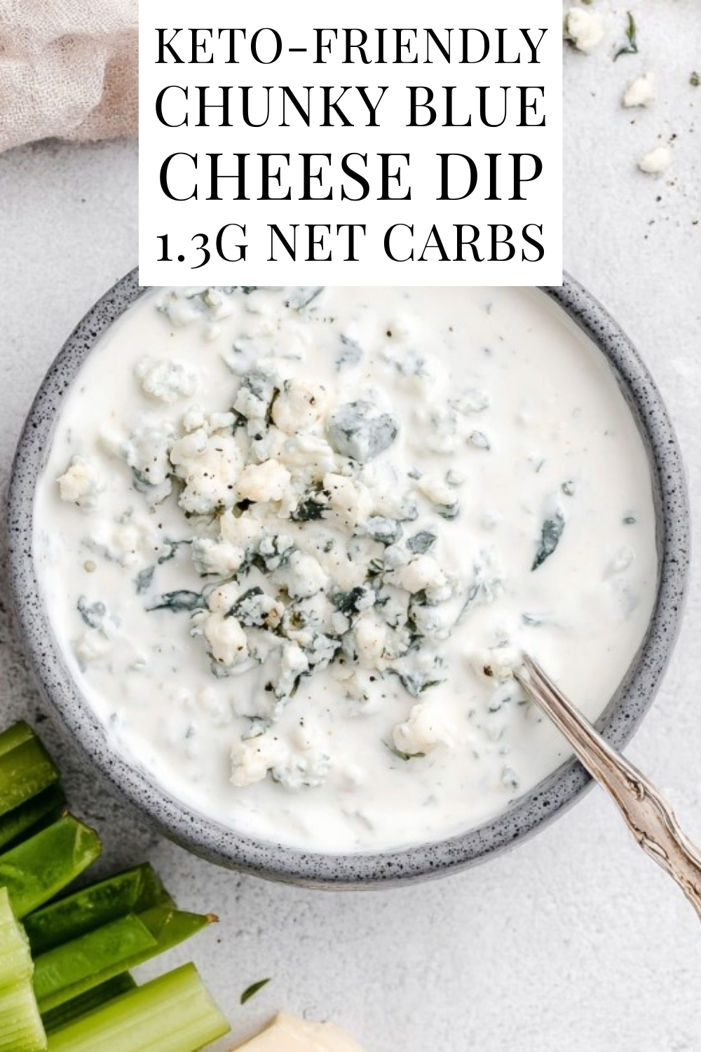 KETO-FRIENDLY CHUNKY BLUE CHEESE DIP 1.3G NET CARBS