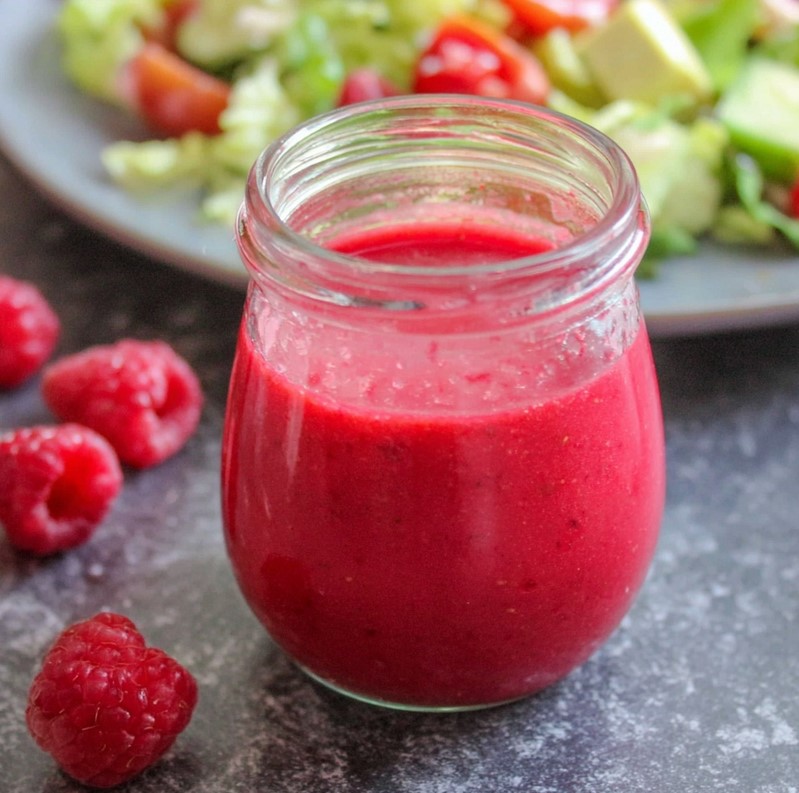 No Added Sugar Fresh Raspberry Vinaigrette