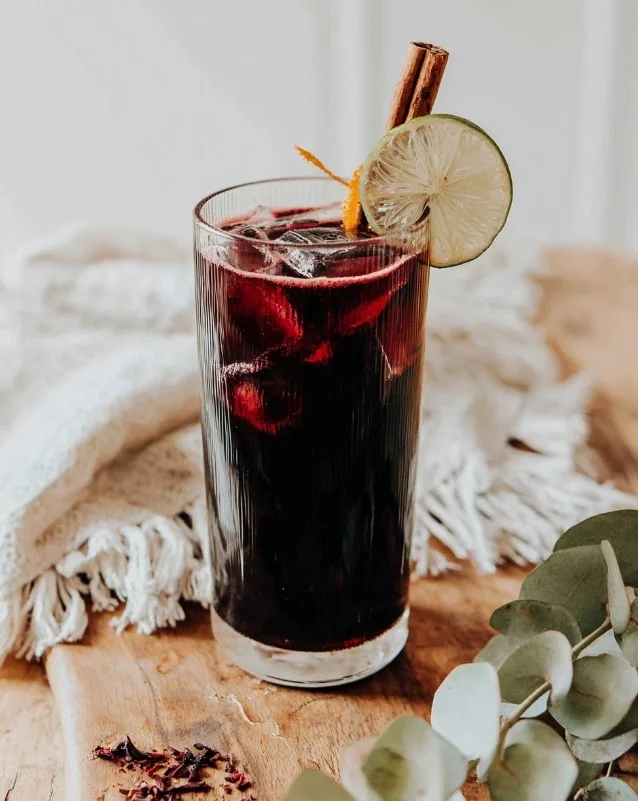 Ruby Spiced Hibiscus Tea Cooler (Sugar-Free) Recipe