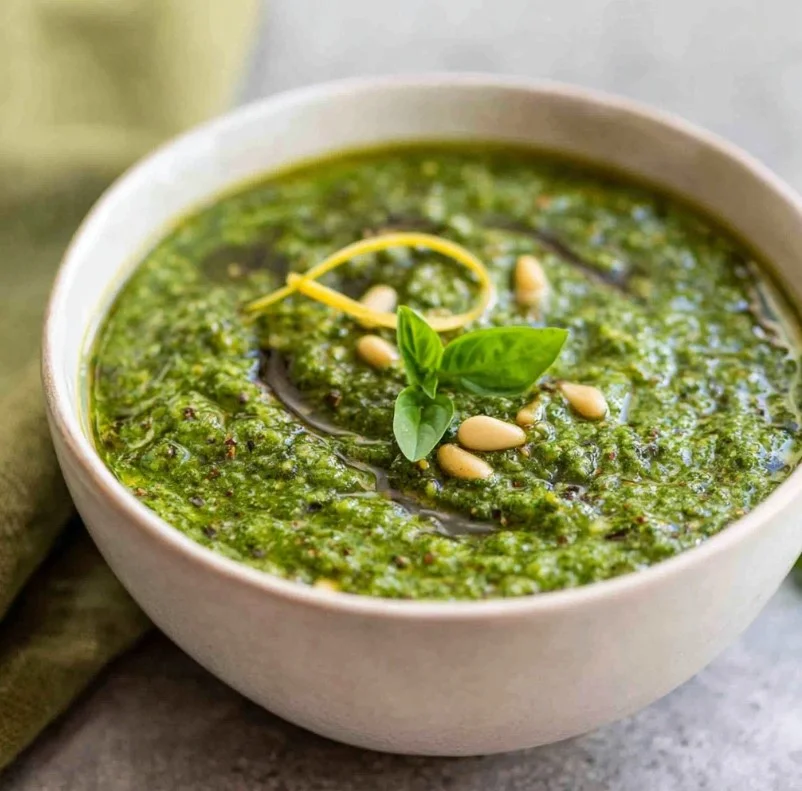 Zesty Low-Carb Basil Pesto Dressing Recipe